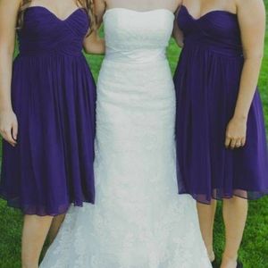 Purple Donna Morgan Strapless Dress